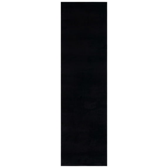 SAFAVIEH Loft Kalya Solid Machine Washable Runner Rug, Black, 2'3" x 6'