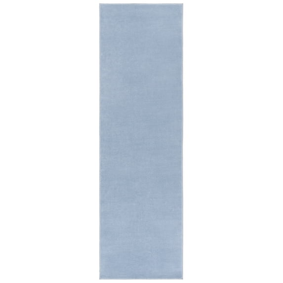 SAFAVIEH Loft Kalya Solid Machine Washable Runner Rug, Light Blue, 2'3" x 10'