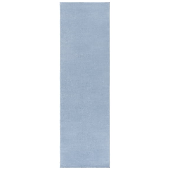 SAFAVIEH Loft Kalya Solid Machine Washable Runner Rug, Light Blue, 2'3" x 10'