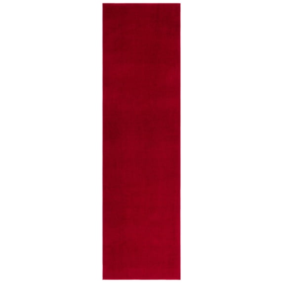 SAFAVIEH Loft Kalya Solid Machine Washable Runner Rug, Red, 2'3" x 5'