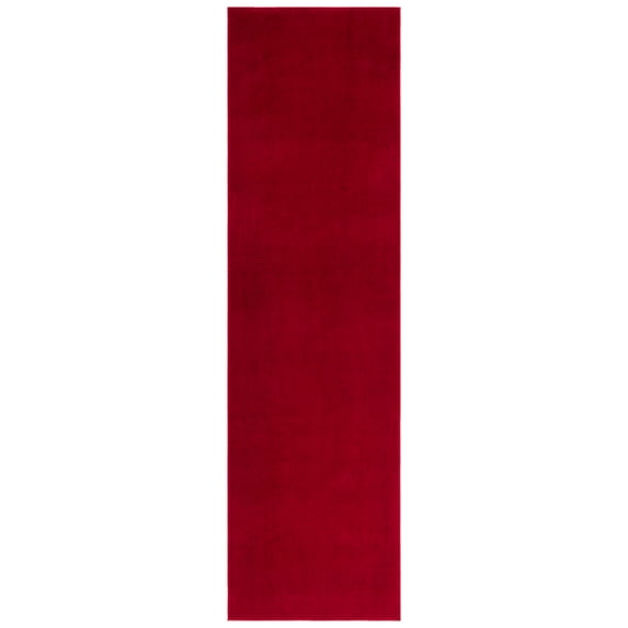 SAFAVIEH Loft Kalya Solid Machine Washable Runner Rug, Red, 2'3" x 8'
