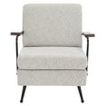 thumbnail image 1 of SAFAVIEH Lohan Modern Style Arm Chairs, Light Grey/Black Legs (26.4 in. W x 29.1 in. D x 31.5 in. H), 1 of 12