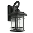 thumbnail image 1 of SAFAVIEH Lolia LED Black Aluminium Outdoor Wall Sconce with Clear Glass Shade, 1 of 6