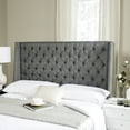 thumbnail image 1 of SAFAVIEH London Retro Winged Tufted Headboard with Flat Nail Heads, Full, Grey, 1 of 4