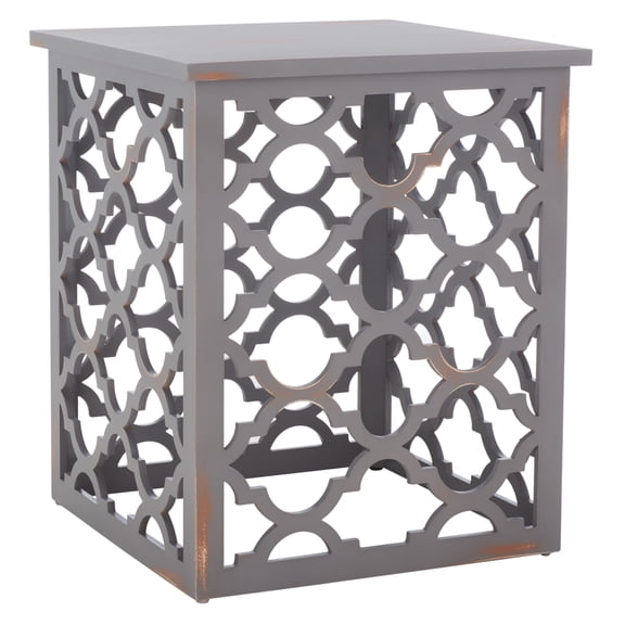 SAFAVIEH Lonny Bohemian 23" Rectangle End Table, Grey