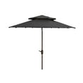 thumbnail image 1 of SAFAVIEH Lorenia 9' Double Top Market Patio Umbrella, Black, 1 of 5