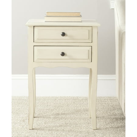 SAFAVIEH Lori Country Nautical End Table w/ 2 Storage Drawers, Barley