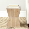 thumbnail image 1 of SAFAVIEH Lotem Solid Curved Square Top Accent Table, Red Maple, 1 of 5