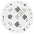 thumbnail image 1 of SAFAVIEH Lotus Brendanus Geometric Area Rug, Ivory/Dark Grey, 6'7" x 6'7" Round, 1 of 8