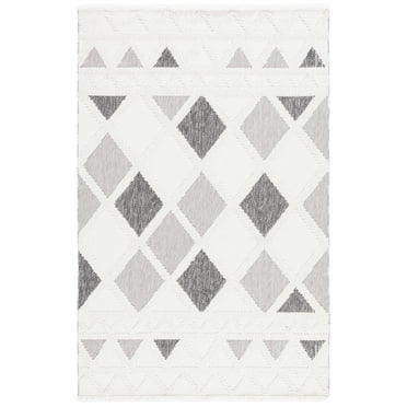 SAFAVIEH Lotus Brendanus Geometric Area Rug, Ivory/Dark Grey, 8' x 10'