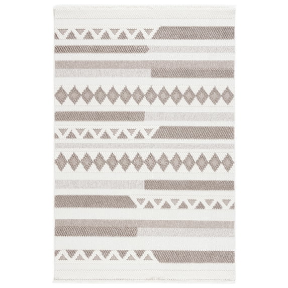SAFAVIEH Lotus Cantor Geometric Area Rug, Ivory/Beige, 8' x 10'