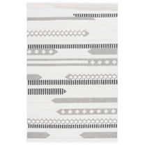 SAFAVIEH Lotus Deitra Geometric Area Rug, Ivory/Dark Grey, 8' x 10'