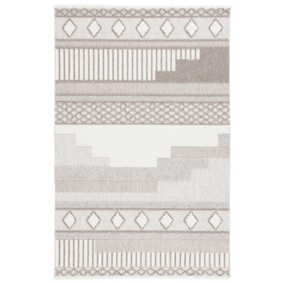 SAFAVIEH Lotus Joshua Geometric Area Rug, Ivory/Beige, 8' x 10'
