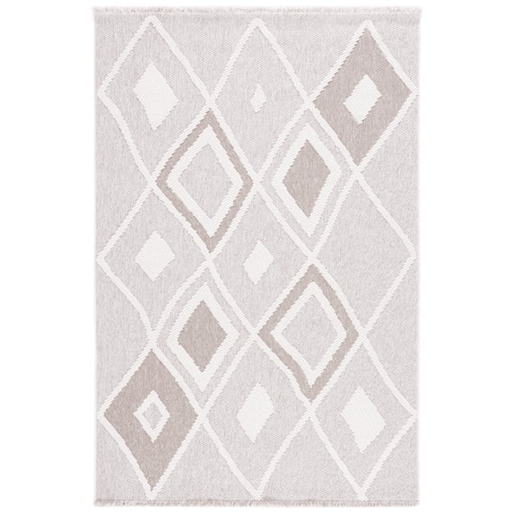SAFAVIEH Lotus Karen Geometric Area Rug, Beige/Ivory, 5'3" x 7'6"