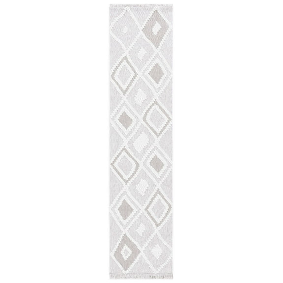SAFAVIEH Lotus Karen Geometric Runner Rug, Beige/Ivory, 2' x 8'