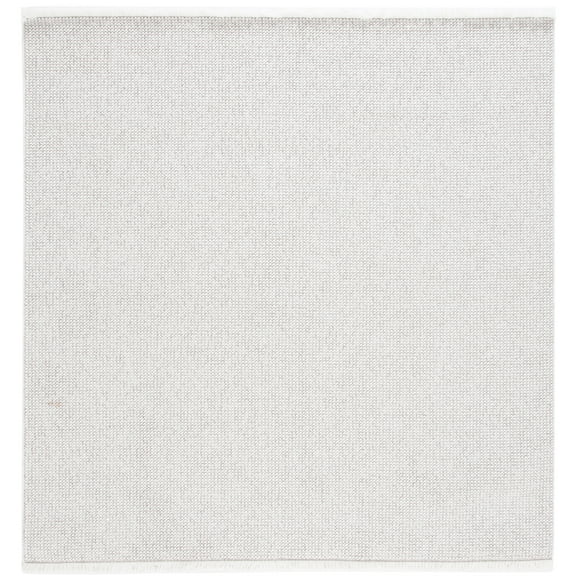 SAFAVIEH Lotus Leila Solid Area Rug, White, 6'7" x 6'7" Square
