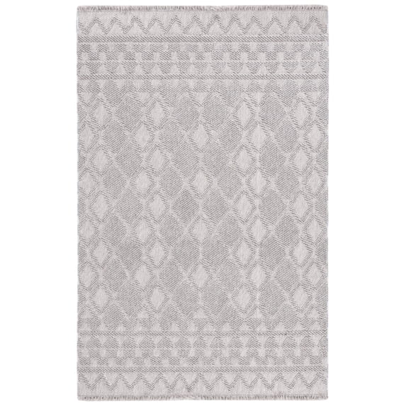 SAFAVIEH Lotus Nora Geometric Area Rug, Light Grey/Grey, 8' x 10'