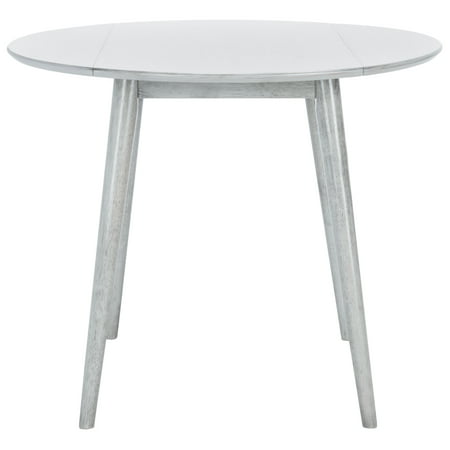 SAFAVIEH Lovell Transitional Folding Round Dining Table, Light Grey (35 in. W x 35 in. D x 29 in. H/35 in. W x 19.39 in. D x 29.13 in. H)