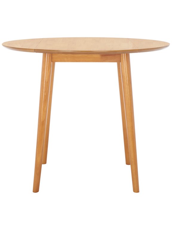 Lovell Transitional Folding Round Dining Table, Light Oak (35 in. W x 35 in. D x 29 in. H/35 in. W x 19.39 in. D x 29.13 in. H)