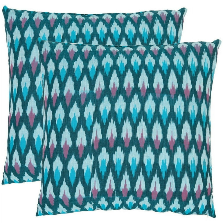 Teal on sale ikat pillow