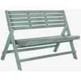 thumbnail image 1 of SAFAVIEH Luca Indoor/Outdoor Urban Acacia Folding Bench, Beach House Blue, 1 of 5