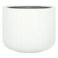 thumbnail image 1 of SAFAVIEH Lucca 23" x 23" x 18" Cylinder White Ficonstone Solid Plant Pot, 1 of 7