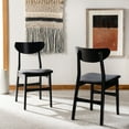 thumbnail image 1 of SAFAVIEH Lucca Retro Farmhouse Dining Chair, Black/Cushion, Set of 2, 1 of 13