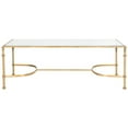 thumbnail image 1 of SAFAVIEH Lucille Solid Classic Coffee Table, Gold/Glass Top, 1 of 4
