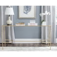thumbnail image 1 of SAFAVIEH Lucille Solid Classic Console Table, Gold/Glass Top, 1 of 4