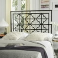 thumbnail image 1 of SAFAVIEH Lucinda Geometric Glam Metal Headboard, Full, Gunmetal, 1 of 4