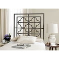 thumbnail image 1 of SAFAVIEH Lucinda Geometric Glam Metal Headboard, Twin, Gunmetal, 1 of 4