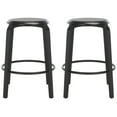 thumbnail image 1 of SAFAVIEH Luella Round Backless Counter Stool, Black (Set of 2), 1 of 12