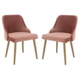 thumbnail image 1 of SAFAVIEH Lulu Modern Upholstered Dining Chair, Dusty Rose, Set of 2, 1 of 5