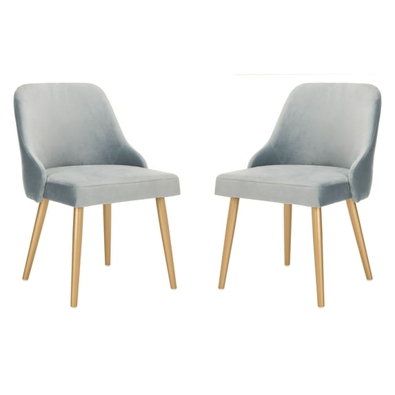 SAFAVIEH Lulu Modern Upholstered Dining Chair, Slate Blue, Set of 2