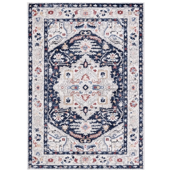 SAFAVIEH Luna Damian Oriental Area Rug, Beige/Navy, 8' x 10'