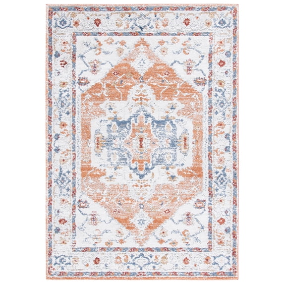 SAFAVIEH Luna Damjan Oriental Area Rug, Ivory/Rust, 8' x 10'