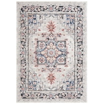 SAFAVIEH Luna Damri Oriental Area Rug, Beige/Black Rust, 5'3" x 7'6"