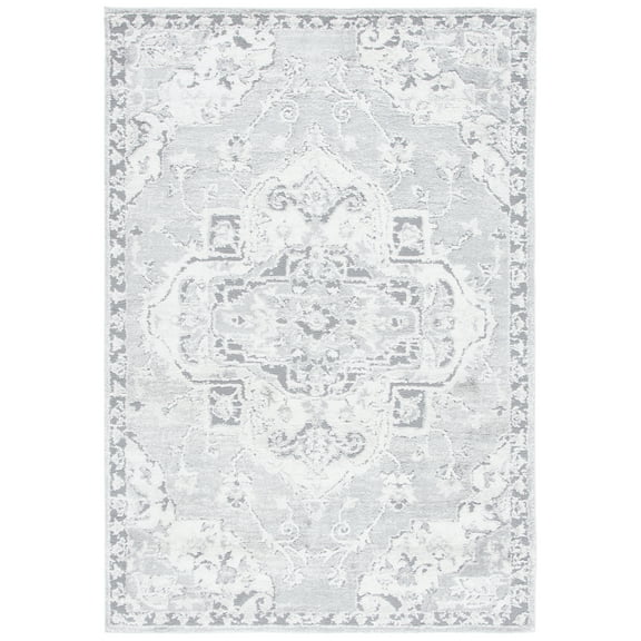 SAFAVIEH Luna Moriah Medallion Area Rug, Gray/Ivory, 8' x 10'