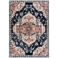 thumbnail image 1 of SAFAVIEH Luna Moriah Medallion Area Rug, Navy/Beige Rust, 4'5" x 6'5", 1 of 8