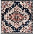 thumbnail image 1 of SAFAVIEH Luna Moriah Medallion Area Rug, Navy/Beige Rust, 6'7" x 6'7" Square, 1 of 8