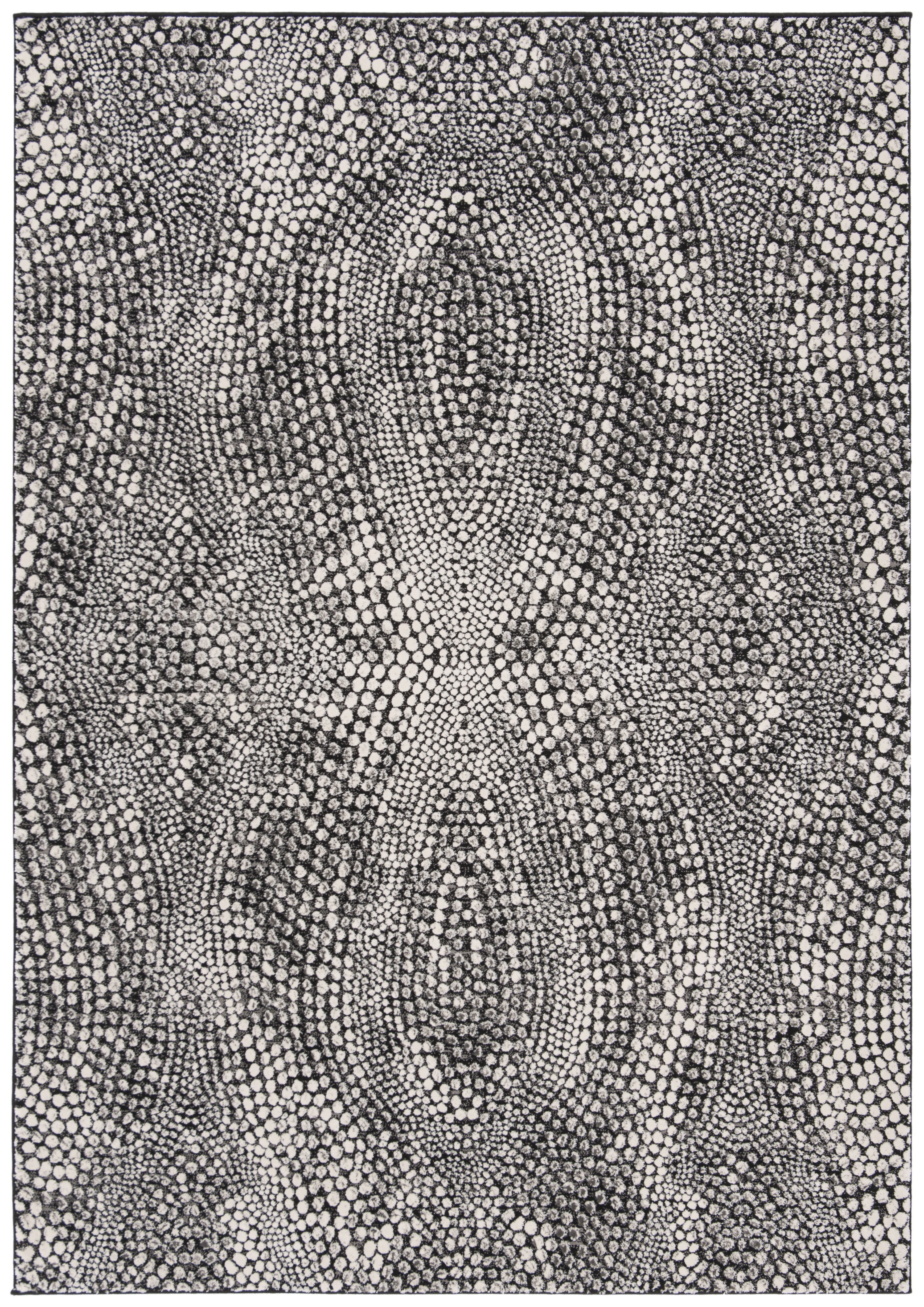 SAFAVIEH Lurex Gorden Abstract Area Rug, Black/Light Grey, 3' x 5'