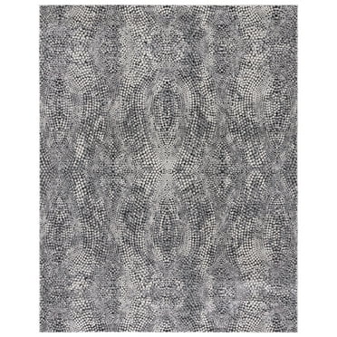 SAFAVIEH Lurex Gorden Abstract Area Rug, Black/Light Grey, 6'7" x 9'