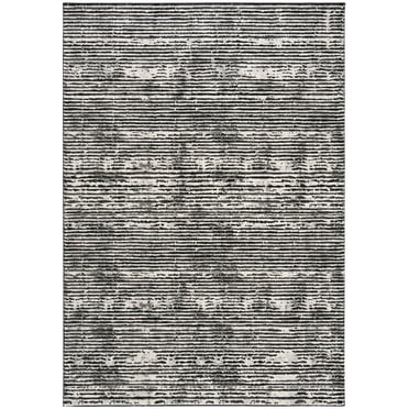 SAFAVIEH Lurex Marielle Striped Area Rug, Black/Grey, 2' x 3'