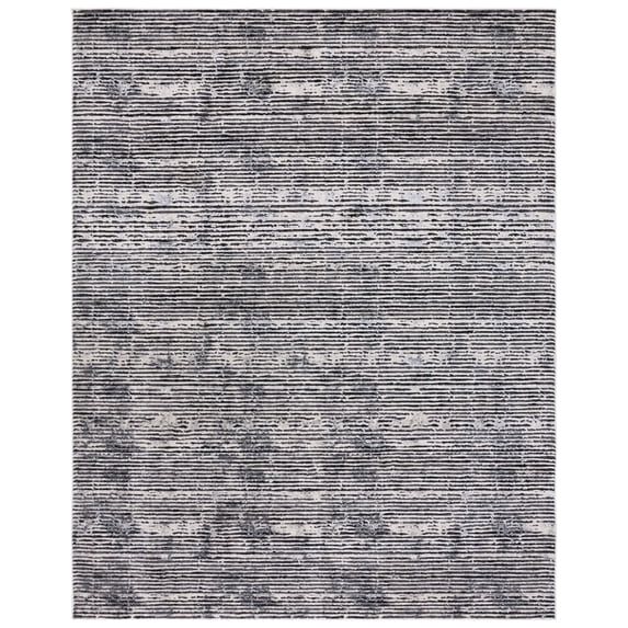SAFAVIEH Lurex Marielle Striped Area Rug, Black/Grey, 2' x 4'