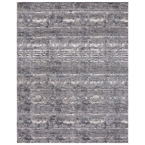 SAFAVIEH Lurex Marielle Striped Area Rug, Black/Grey, 6'7" x 9'