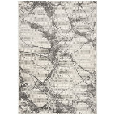 SAFAVIEH Lurex Raschelle Abstract Area Rug, Ivory/Grey, 10' x 14'