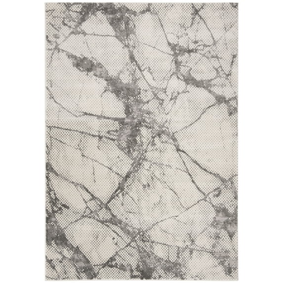 SAFAVIEH Lurex Raschelle Abstract Area Rug, Ivory/Grey, 10' x 14'