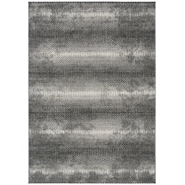 SAFAVIEH Lurex Wilson Abstract Area Rug, Black/Ivory, 6'7" x 9'