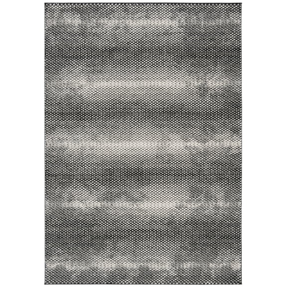 SAFAVIEH Lurex Wilson Abstract Area Rug, Black/Ivory, 6'7" x 9'