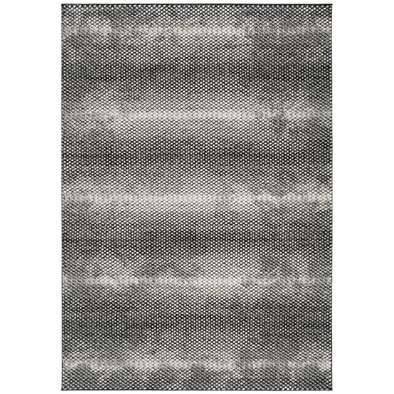 SAFAVIEH Lurex Wilson Abstract Area Rug, Black/Ivory, 6'7" x 9'